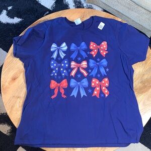 Blue Kids Shirt with Bow Design